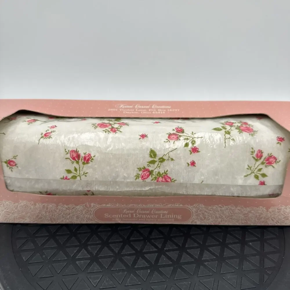 Vintage Polyfab Scented Drawer Liner White Floral Original Box
